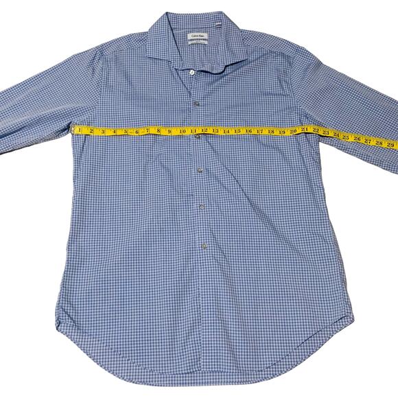 Men's CALVIN KLEIN Shirt Slim Fit 17.5 34/35 Performance Non-Iron Button Down - Picture 4 of 9